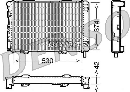 Denso DRM17026 - Радиатор, охлаждане на двигателя vvparts.bg