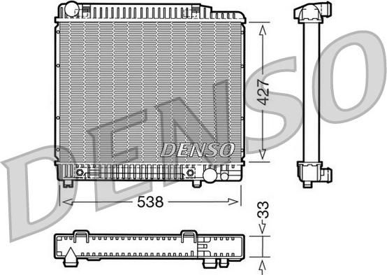 Denso DRM17022 - Радиатор, охлаждане на двигателя vvparts.bg