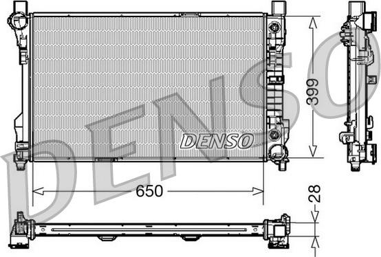 Denso DRM17079 - Радиатор, охлаждане на двигателя vvparts.bg