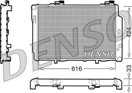 Denso DRM17070 - Радиатор, охлаждане на двигателя vvparts.bg