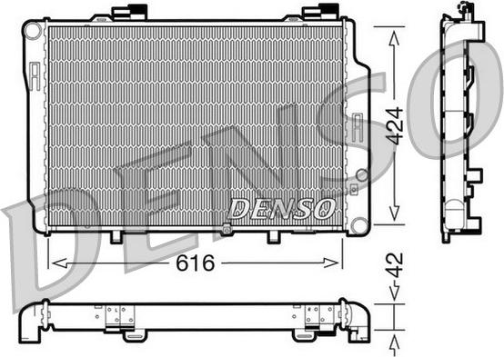 Denso DRM17072 - Радиатор, охлаждане на двигателя vvparts.bg