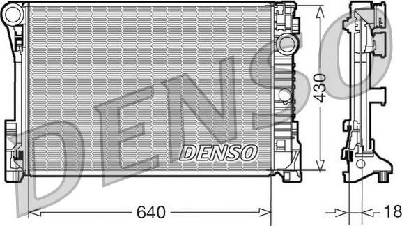 Denso DRM17111 - Радиатор, охлаждане на двигателя vvparts.bg
