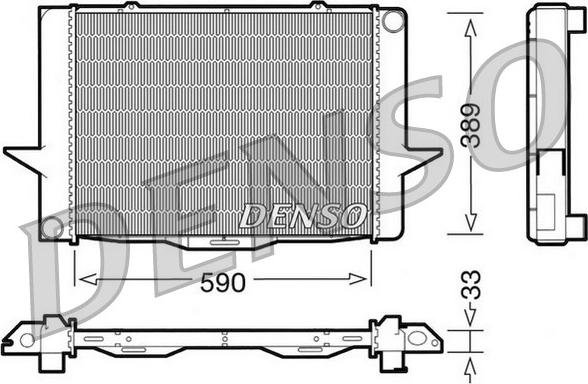 Denso DRM33040 - Радиатор, охлаждане на двигателя vvparts.bg