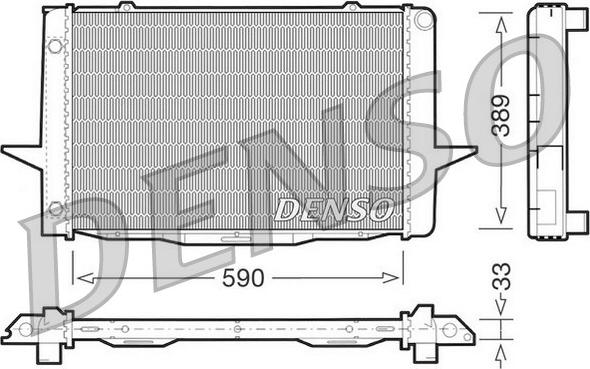 Denso DRM33041 - Радиатор, охлаждане на двигателя vvparts.bg