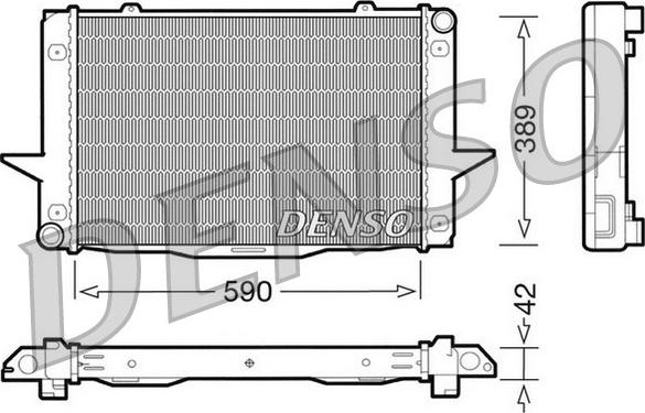 Denso DRM33043 - Радиатор, охлаждане на двигателя vvparts.bg