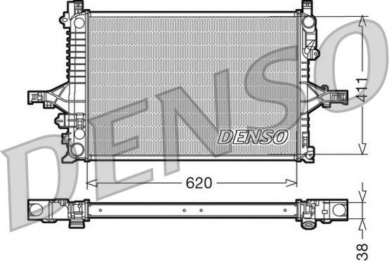 Denso DRM33065 - Радиатор, охлаждане на двигателя vvparts.bg