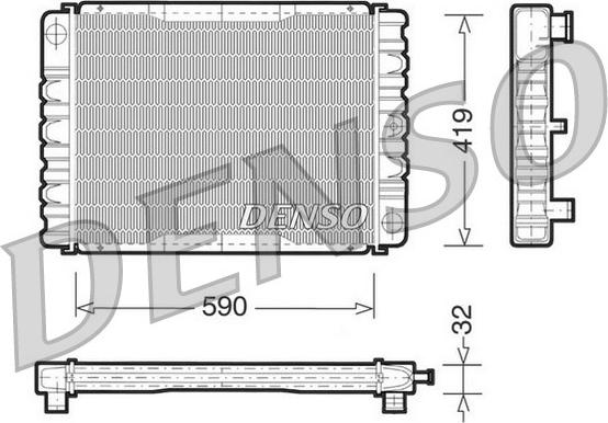 Denso DRM33030 - Радиатор, охлаждане на двигателя vvparts.bg