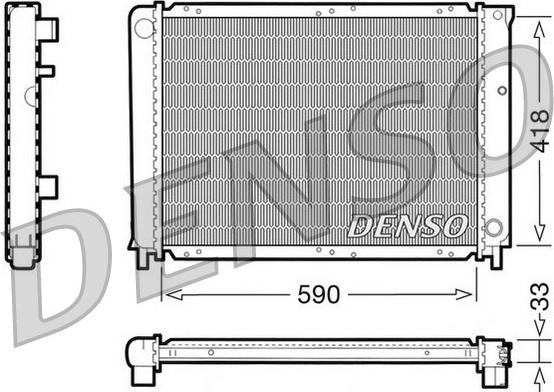 Denso DRM33031 - Радиатор, охлаждане на двигателя vvparts.bg