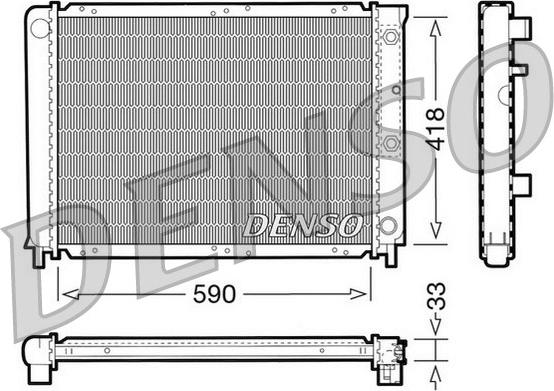 Denso DRM33032 - Радиатор, охлаждане на двигателя vvparts.bg