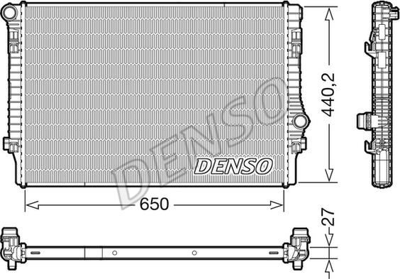 Denso DRM32049 - Радиатор, охлаждане на двигателя vvparts.bg