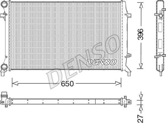 Denso DRM32045 - Радиатор, охлаждане на двигателя vvparts.bg