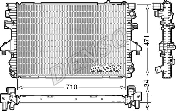 Denso DRM32040 - Радиатор, охлаждане на двигателя vvparts.bg