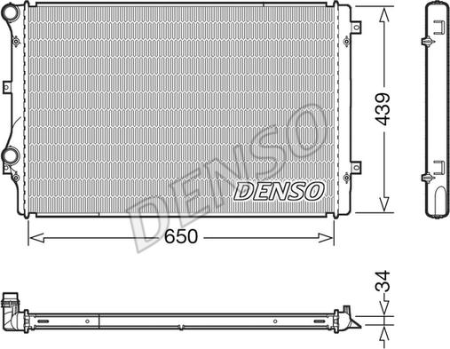 Denso DRM32041 - Радиатор, охлаждане на двигателя vvparts.bg