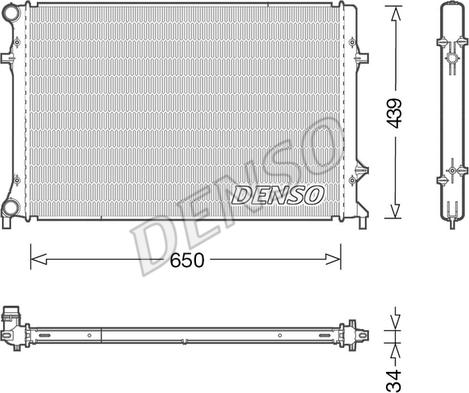 Denso DRM32042 - Радиатор, охлаждане на двигателя vvparts.bg