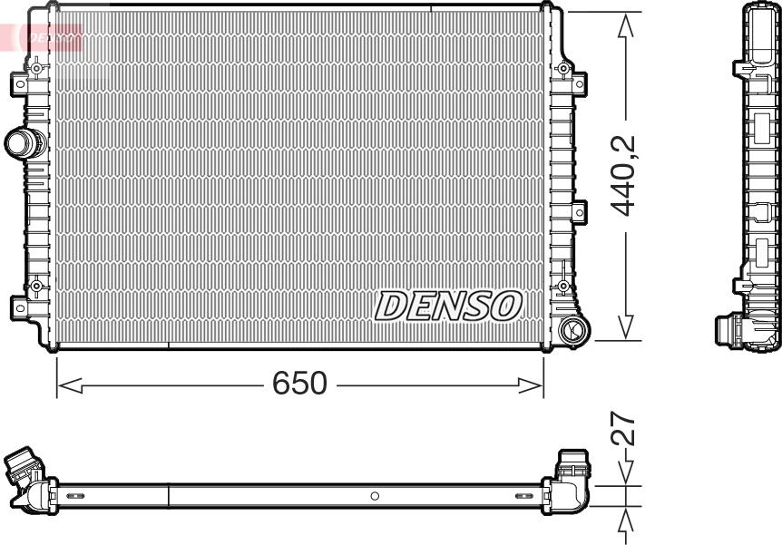 Denso DRM32059 - Радиатор, охлаждане на двигателя vvparts.bg