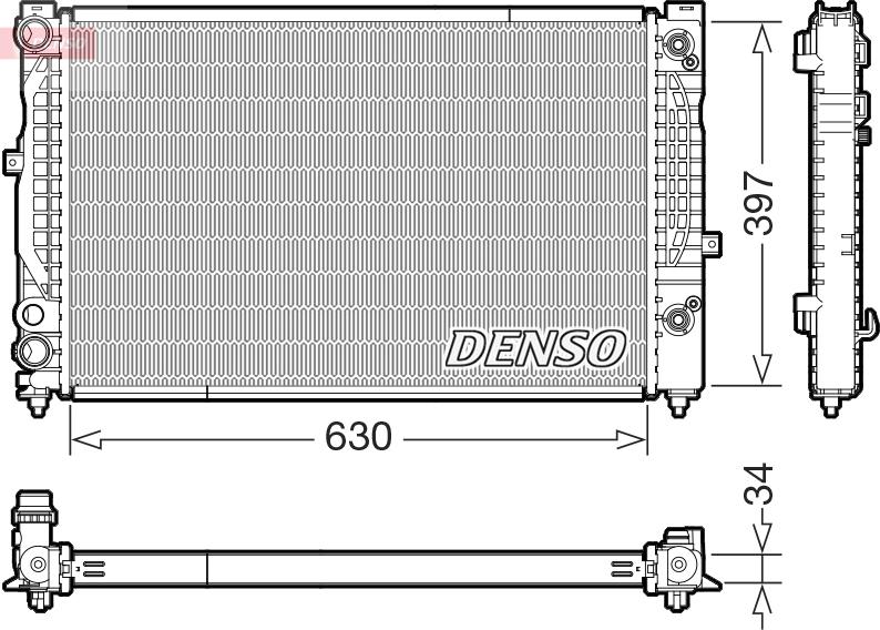 Denso DRM32056 - Радиатор, охлаждане на двигателя vvparts.bg