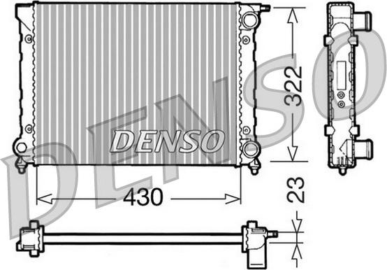 Denso DRM32004 - Радиатор, охлаждане на двигателя vvparts.bg