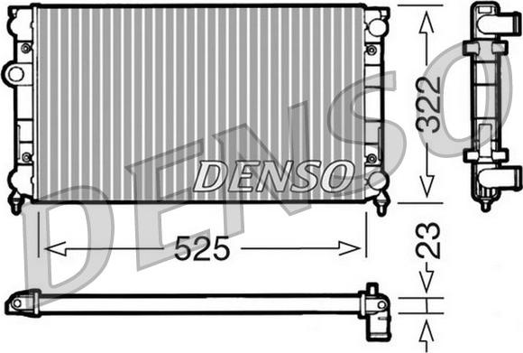 Denso DRM32006 - Радиатор, охлаждане на двигателя vvparts.bg