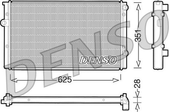 Denso DRM32008 - Радиатор, охлаждане на двигателя vvparts.bg