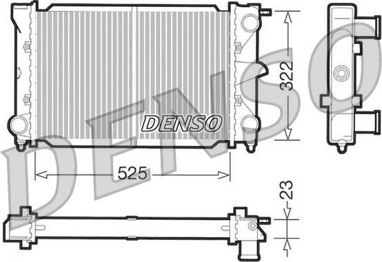 Denso DRM32003 - Радиатор, охлаждане на двигателя vvparts.bg