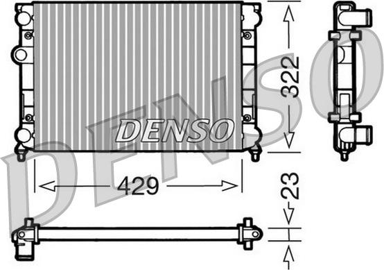 Denso DRM32007 - Радиатор, охлаждане на двигателя vvparts.bg