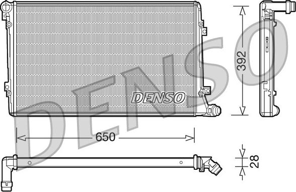 Denso DRM32019 - Радиатор, охлаждане на двигателя vvparts.bg