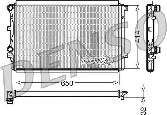Denso DRM32015 - Радиатор, охлаждане на двигателя vvparts.bg