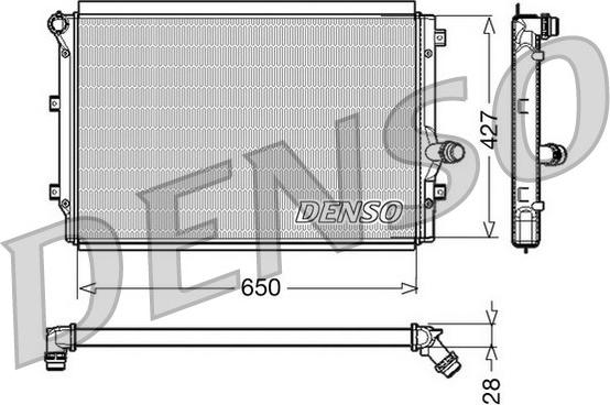 Denso DRM32017 - Радиатор, охлаждане на двигателя vvparts.bg