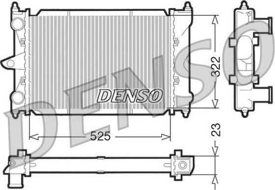 Denso DRM32034 - Радиатор, охлаждане на двигателя vvparts.bg