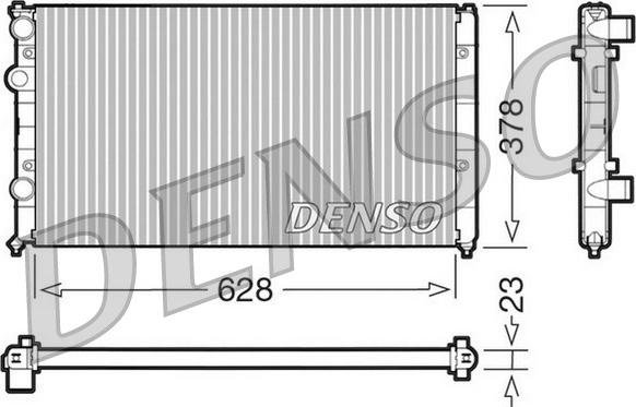 Denso DRM32035 - Радиатор, охлаждане на двигателя vvparts.bg