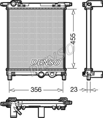 Denso DRM32036 - Радиатор, охлаждане на двигателя vvparts.bg