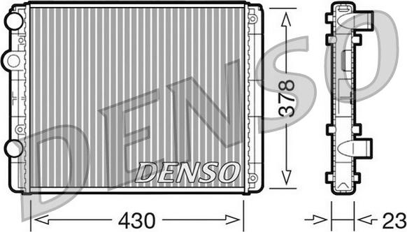 Denso DRM32030 - Радиатор, охлаждане на двигателя vvparts.bg