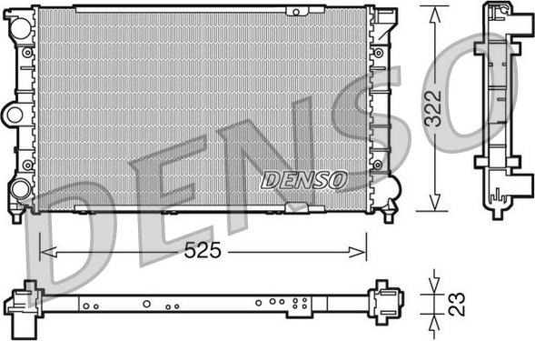 Denso DRM32031 - Радиатор, охлаждане на двигателя vvparts.bg