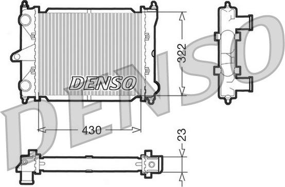 Denso DRM32033 - Радиатор, охлаждане на двигателя vvparts.bg