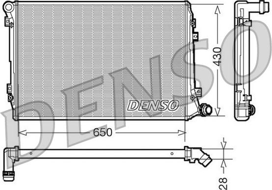 Denso DRM32037 - Радиатор, охлаждане на двигателя vvparts.bg