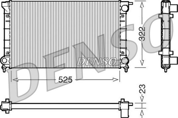 Denso DRM32024 - Радиатор, охлаждане на двигателя vvparts.bg