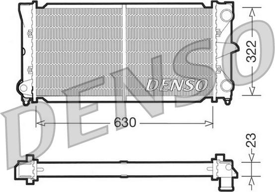Denso DRM32025 - Радиатор, охлаждане на двигателя vvparts.bg