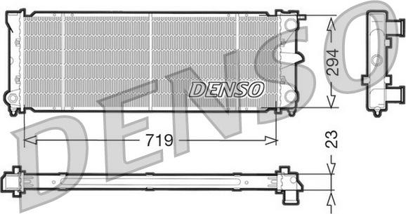 Denso DRM32026 - Радиатор, охлаждане на двигателя vvparts.bg