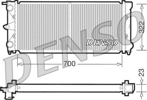 Denso DRM32021 - Радиатор, охлаждане на двигателя vvparts.bg