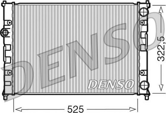 Denso DRM26008 - Радиатор, охлаждане на двигателя vvparts.bg