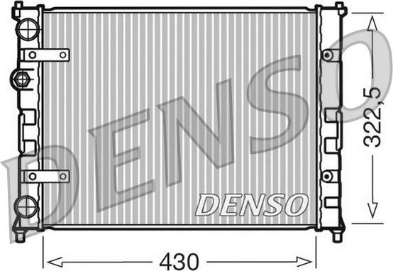 Denso DRM26007 - Радиатор, охлаждане на двигателя vvparts.bg