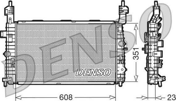 Denso DRM20093 - Радиатор, охлаждане на двигателя vvparts.bg