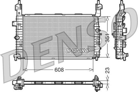 Denso DRM20092 - Радиатор, охлаждане на двигателя vvparts.bg