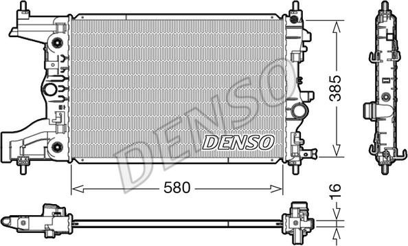 Denso DRM20005 - Радиатор, охлаждане на двигателя vvparts.bg