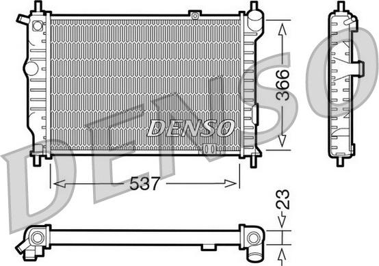 Denso DRM20011 - Радиатор, охлаждане на двигателя vvparts.bg