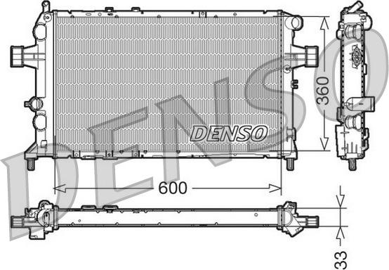 Denso DRM20018 - Радиатор, охлаждане на двигателя vvparts.bg