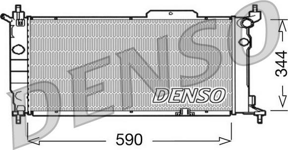 Denso DRM20013 - Радиатор, охлаждане на двигателя vvparts.bg