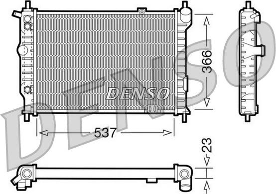 Denso DRM20012 - Радиатор, охлаждане на двигателя vvparts.bg