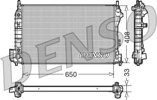 Denso DRM20089 - Радиатор, охлаждане на двигателя vvparts.bg