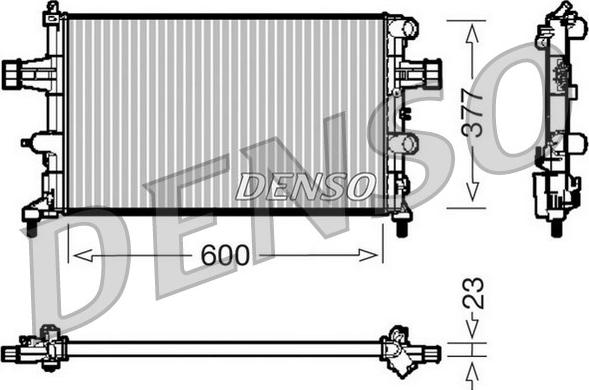 Denso DRM20081 - Радиатор, охлаждане на двигателя vvparts.bg